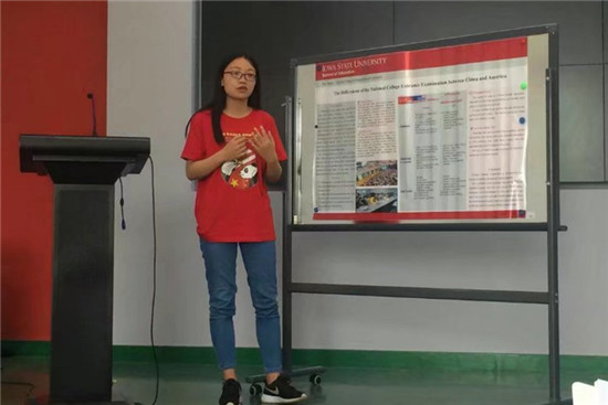 新联学院“白头鹰与大熊猫”英语演讲赛特等奖获得者王澍赴美游学